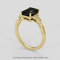 2.86 Ct. Green Sapphire Ring, 18K Yellow Gold 2