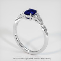 0.54 Ct. Blue Sapphire Ring, Platinum 950 2