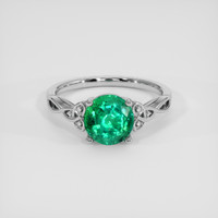 3.18 Ct. Emerald Ring, Platinum 950 1