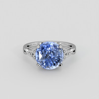 7.20 Ct. Blue Sapphire Ring, Platinum 950 1