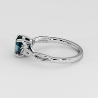 1.80 Ct. Greenish Blue Sapphire Ring, Platinum 950 4