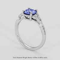 1.57 Ct. Color Change Sapphire Ring, 10K White Gold 2