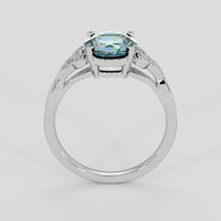 2.30 Ct. Greenish Blue Sapphire Ring, 14K White Gold 3