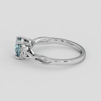 1.18 Ct. Greyish Blue Sapphire Ring, 14K White Gold 4