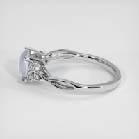 1.83 Ct. Bluish Grey Sapphire Ring, 18K White Gold 4