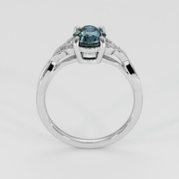 1.80 Ct. Greenish Blue Sapphire Ring, 18K White Gold 3