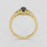 0.88 Ct. Green Sapphire Ring, 10K Yellow Gold 3