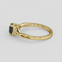 0.88 Ct. Green Sapphire Ring, 10K Yellow Gold 4