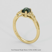 1.31 Ct. Green Sapphire Ring, 10K Yellow Gold 2