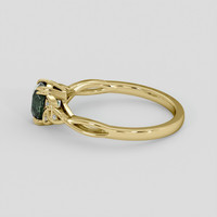 1.31 Ct. Green Sapphire Ring, 10K Yellow Gold 4