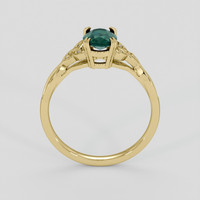 0.99 Ct. Bluish Green Sapphire Ring, 10K Yellow Gold 3