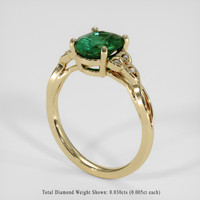 2.16 Ct. Bluish Green Sapphire Ring, 14K Yellow Gold 2