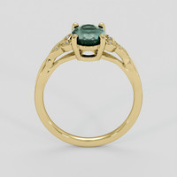 1.65 Ct. Bluish Green Sapphire Ring, 14K Yellow Gold 3