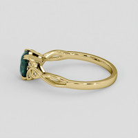 0.99 Ct. Bluish Green Sapphire Ring, 14K Yellow Gold 4