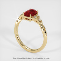 1.35 Ct. Reddish Pink Sapphire Ring, 14K Yellow Gold 2