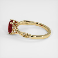 1.35 Ct. Reddish Pink Sapphire Ring, 14K Yellow Gold 4