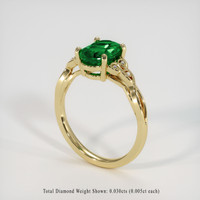 1.48 Ct. Emerald Ring, 18K Yellow Gold 2
