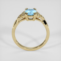 1.14 Ct. Sky Blue Topaz Ring, 18K Yellow Gold 3