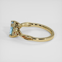 1.14 Ct. Sky Blue Topaz Ring, 18K Yellow Gold 4