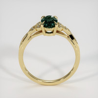 1.33 Ct. Bluish Green Sapphire Ring, 18K Yellow Gold 3