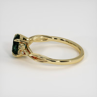 1.33 Ct. Bluish Green Sapphire Ring, 18K Yellow Gold 4