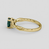 0.99 Ct. Bluish Green Sapphire Ring, 18K Yellow Gold 4