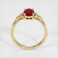 1.35 Ct. Reddish Pink Sapphire Ring, 18K Yellow Gold 3