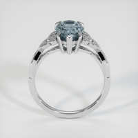 2.41 Ct. Greenish Blue Sapphire Ring, Platinum 950 3