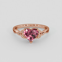 1.78 Ct. Pink Malaya Garnet Ring, 14K Rose Gold 1