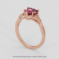 1.78 Ct. Pink Malaya Garnet Ring, 14K Rose Gold 2