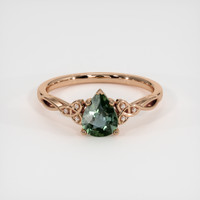 0.92 Ct. Sapphire Ring, 14K Rose Gold 1