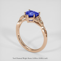 1.43 Ct. Blue Sapphire Ring, 14K Rose Gold 2