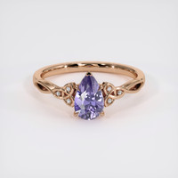 1.70 Ct. Purple Sapphire Ring, 18K Rose Gold 1