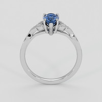 1.28 Ct. Blue Sapphire Ring, Silver 3