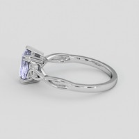 1.17 Ct. Bluish Purple Sapphire Ring, 14K White Gold 4