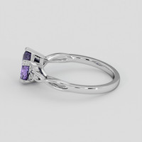 1.18 Ct. Bluish Purple Sapphire Ring, 14K White Gold 4