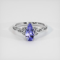 1.16 Ct. Bluish Purple Sapphire Ring, 14K White Gold 1