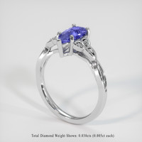 1.16 Ct. Bluish Purple Sapphire Ring, 14K White Gold 2