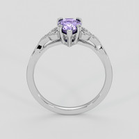 1.18 Ct. Bluish Purple Sapphire Ring, 18K White Gold 3