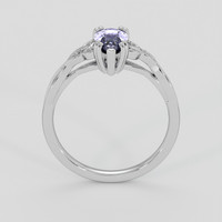 0.96 Ct. Purplish Blue Sapphire Ring, 18K White Gold 3