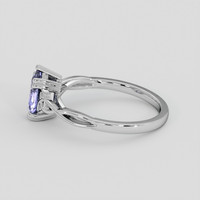 0.96 Ct. Purplish Blue Sapphire Ring, 18K White Gold 4