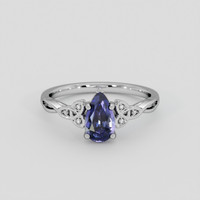 1.44 Ct. Purple Sapphire Ring, 18K White Gold 2