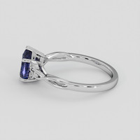 1.44 Ct. Purple Sapphire Ring, 18K White Gold 3