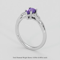1.00 Ct. Bi Color Sapphire Ring, 18K White Gold 2