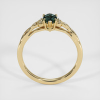0.66 Ct. Bluish Green Sapphire Ring, 10K Yellow Gold 3