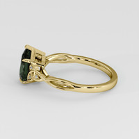 1.51 Ct. Green Sapphire Ring, 14K Yellow Gold 4