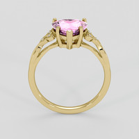 2.19 Ct. Pink Sapphire Ring, 14K Yellow Gold 3