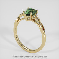 1.51 Ct. Green Sapphire Ring, 14K Yellow Gold 2