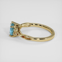 0.97 Ct. Swiss Blue Topaz Ring, 18K Yellow Gold 4
