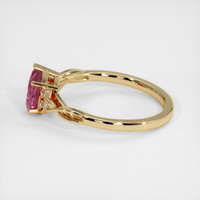 1.27 Ct. Pink Sapphire Ring, 18K Yellow Gold 4